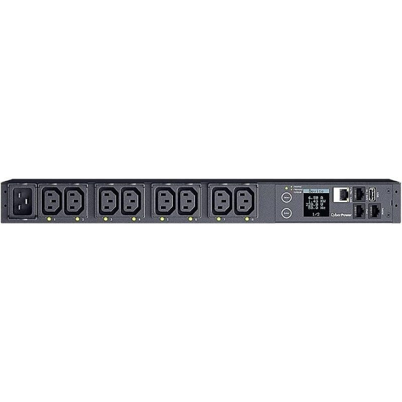 Unidad de distribución para alimentación cyberpower pdu41005/ 16a/ 8x iec c13/ formato rack 1u