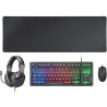 Pack gaming mars gaming mcp-rgb3/ teclado rgb + ratón óptico + alfombrilla xxl + auriculares