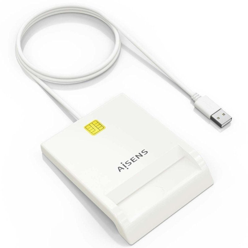 Lector de dni y tarjetas aisens ascr-sn07-w/ usb 2.0/ blanco