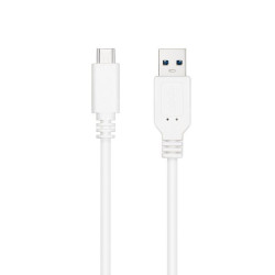 Cable usb 3.1 tipo-c nanocable 10.01.4000-w/ usb tipo-c macho - usb macho/ 50cm/ blanco