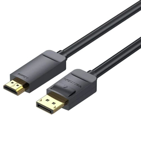 Cable conversor vention hagbf/ displayport macho - hdmi 4k macho/ 1m/ negro