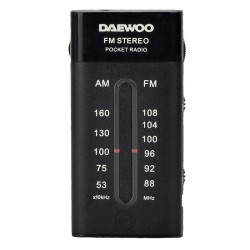 Radio portátil daewoo dw1109/ a pilas/ negra