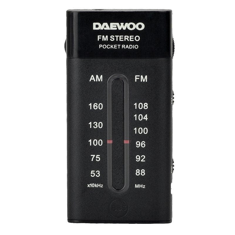 Radio portátil daewoo dw1109/ a pilas/ negra