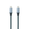 Cable usb 3.2 tipo-c nanocable 10.01.4103-comb/ usb tipo-c macho - usb tipo-c macho/ hasta 100w/ 20gbps/ 3m/ gris y negro
