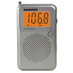 Radio portátil daewoo dw1115/ a pilas/ gris