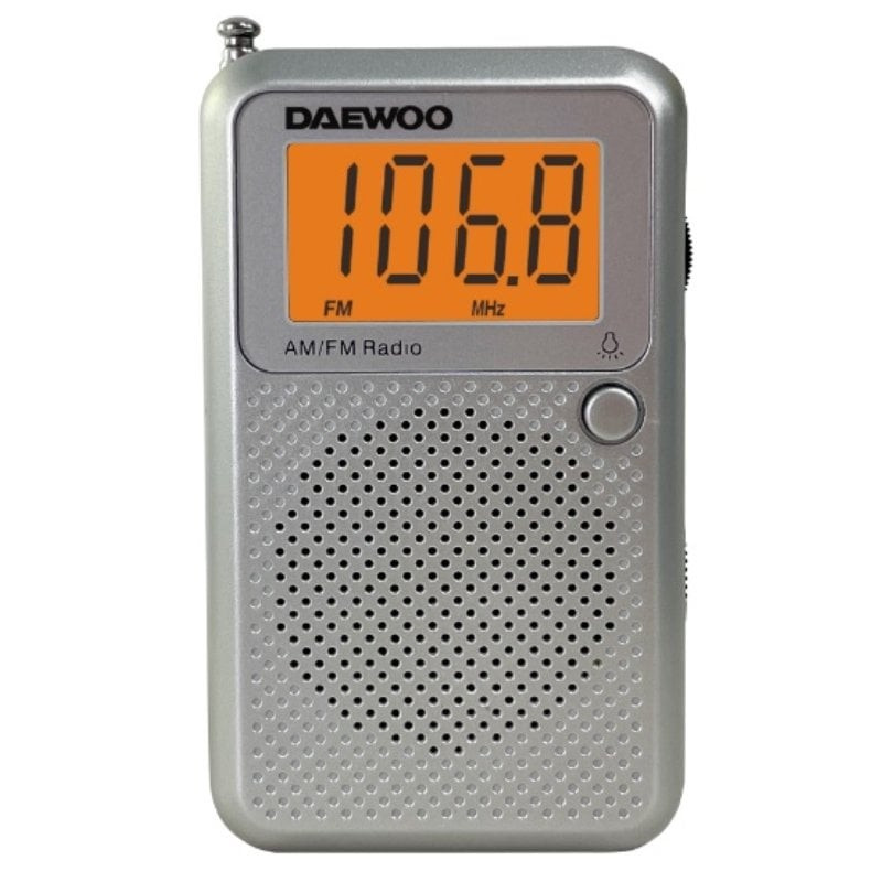 Radio portátil daewoo dw1115/ a pilas/ gris