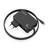 Cargador de portátil gan aisens asch-1pd90wl034-bk/ 1xusb tipo-c + cable 1.8m/ 90w/ automático/ voltaje 5-20v
