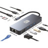 Docking usb tipo-c leotec leds03/ 3xusb/ 1xusb tipo-c pd/ 1xhdmi 4k/ 1xdisplayport/ 1xvga/ 1xaudio/ 1xrj45/ 1xlector tarjetas 