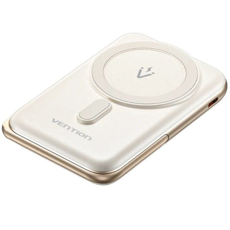 Powerbank 10000mah vention fhnw0/ 20w/ wireless/ blanca