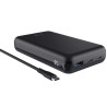 Batería externa/powerbank trust laro 20000mah/ 100w/ negra/ compatible con portátiles