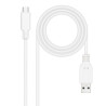 Cable usb 2.0 nanocable 10.01.2101-w/ usb tipo-c macho - usb macho/ 480mbps/ 1m/ blanco
