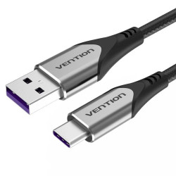 Cable usb 2.0 tipo-c vention cofhg/ usb tipo-c macho - usb macho/ hasta 100w/ 480mbps/ 1.5m/ gris