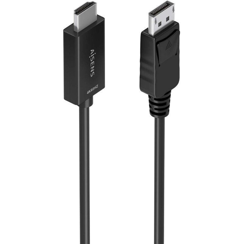 Cable conversor aisens a125-0893/ displayport macho - hdmi 4k macho/ 1.5m/ negro