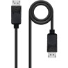 Cable displayport nanocable 10.15.2701-l150/ displayport macho - displayport macho/ 1.5m/ negro
