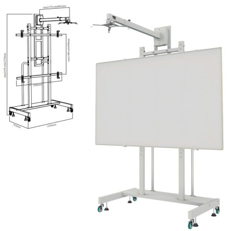Soporte para pizarra interactiva approx appibstd/ 80-120'