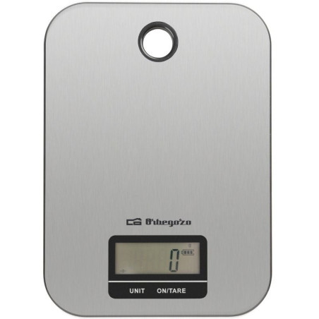 Báscula de cocina electrónica orbegozo pc 1019/ hasta 5kg/ plata