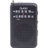 Radio portátil qubo r-s1/ con cable/ a pilas/ negra
