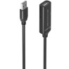 Cable alargador usb 2.0 aisens a101-0915/ usb macho - usb hembra/ 10m/ negro