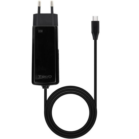 Cargador de portátil gan tooq tqlc-usbcgan90pd-c/ 1xusb tipo-c/ 90w/ automático/ voltaje 5-20v