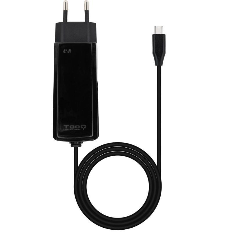Cargador de portátil gan tooq tqlc-usbcgan45pd-c usb tipo-c/ 45w/ automático/ voltaje 5-20v