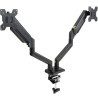 Soporte de mesa para 2 monitores tooq db1434tnr-b/ giratorio/ inclinable/ hasta 10kg