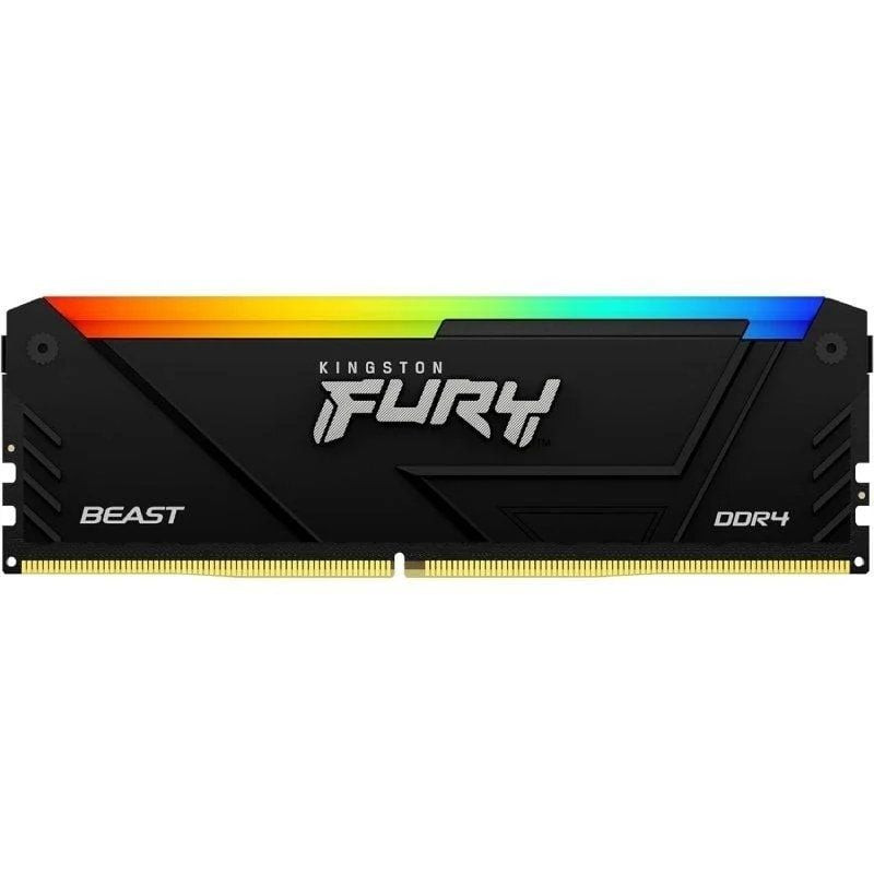 Memoria ram kingston fury beast rgb 32gb/ ddr4/ 3200mhz/ 1.35v/ cl16/ dimm