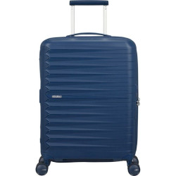 Maleta de cabina american tourister fastforward spinner expansible 55cm/ 55x40x23cm/ 4 ruedas/ azul marino