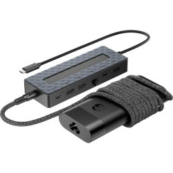 Pack docking usb tipo-c y cargador universal para portátil hp 9h0h9aa