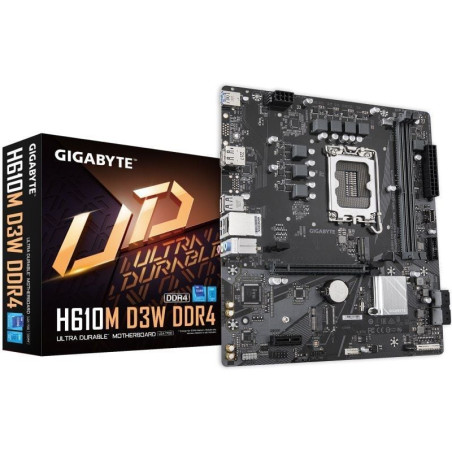 Placa base gigabyte h610m d3w ddr4 socket 1700/ ddr4/ pcie 4.0/ micro atx