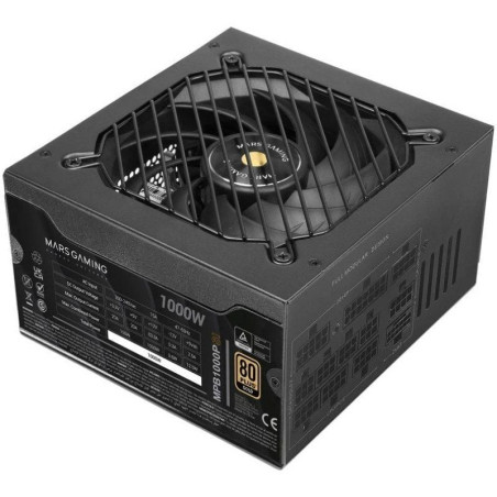 Fuente de alimentación mars gaming mpb1000psi/ 1000w/ ventilador 14cm/ atx 3.1/ pcie 5.1/ 80 plus gold