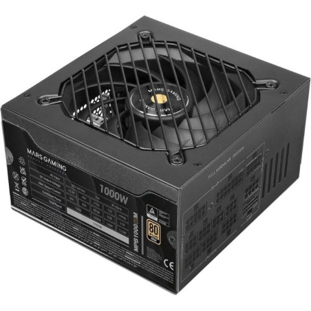 Fuente de alimentación mars gaming mpb1000sim/ 1000w/ ventilador 14cm/ atx 3.1/ pcie 5.1/ 80 plus gold