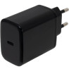 Cargador de pared gan fonestar power-c-65/ 1xusb tipo-c/ 65w/ negro