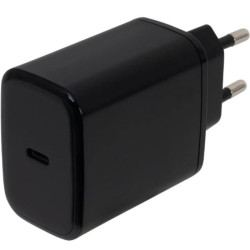 Cargador de pared gan fonestar power-c-65/ 1xusb tipo-c/ 65w/ negro