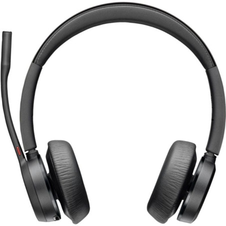 Auriculares inalámbricos poly voyager 4320-m para microsoft teams + adaptador bt700 + base de carga/ con micrófono/ bluetooth/ 