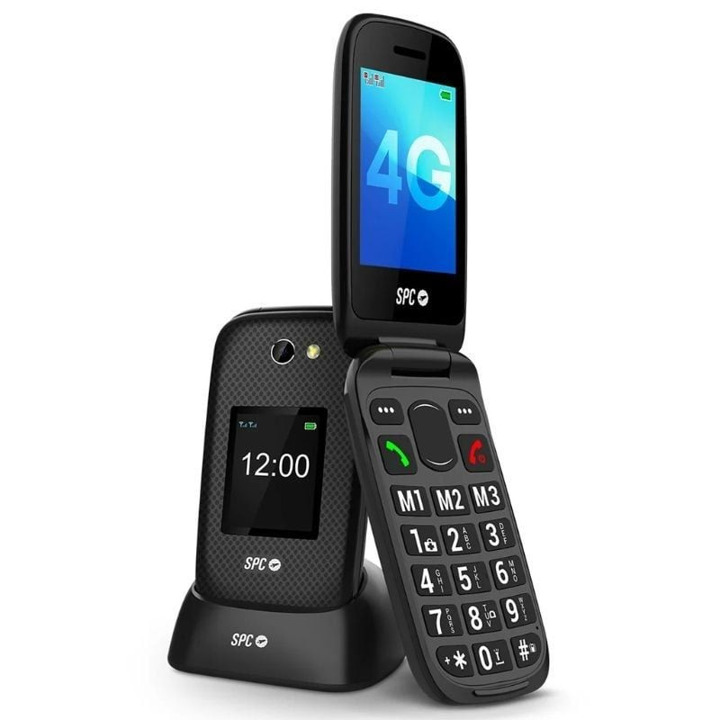 Teléfono móvil spc harmony 2 4g para personas mayores/ negro