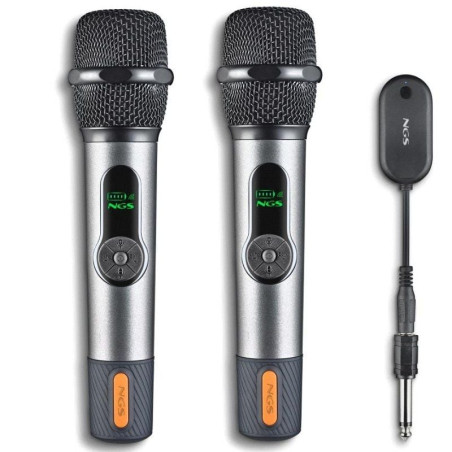 Pack de 2 micrófonos inalámbricos ngs singer star duo