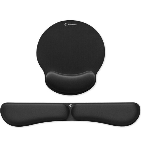 Pack de reposamuñecas y alfombrilla ergonómica subblim ergo memoryflex