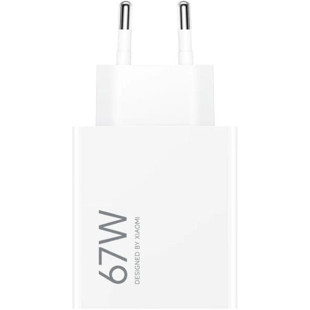 Cargador de pared xiaomi 67w hypercharge (type-a)/ 1xusb/ 67w