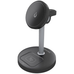 Base de carga inalámbrica aisens asch-15w3wc066-bk/ 15w/ negro