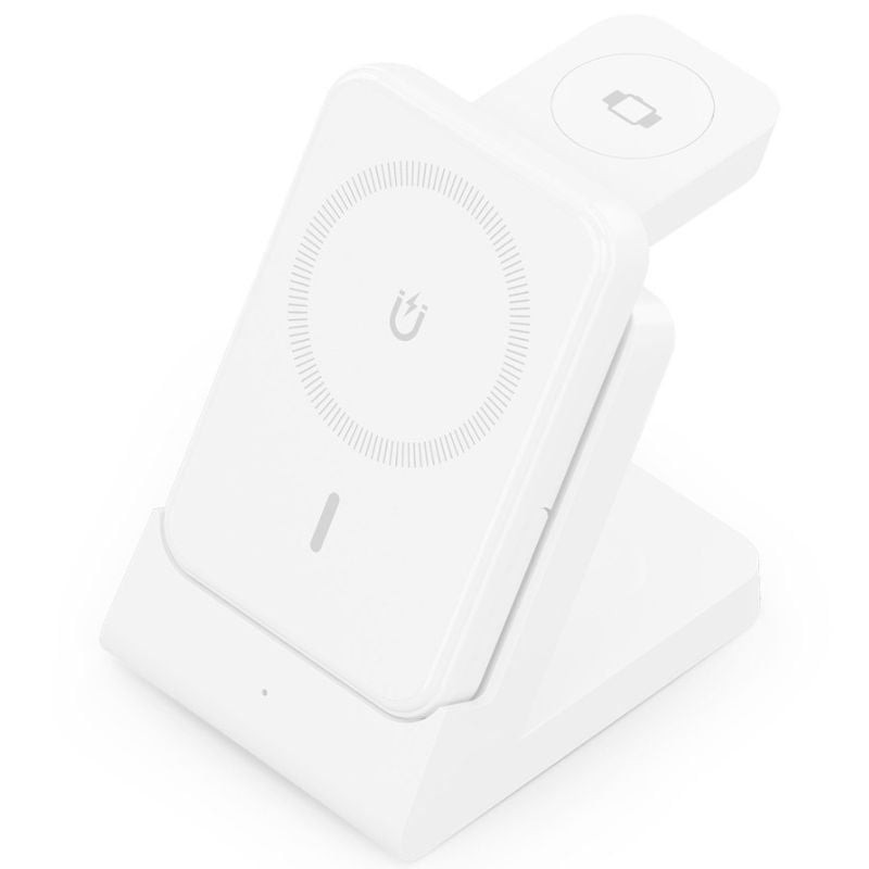 Base de carga inalámbrica aisens asch-15w4wc063-w/ 15w/ blanco