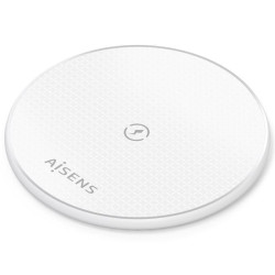 Base de carga inalámbrica aisens asch-15w1wc057-w/ 15w/ blanco