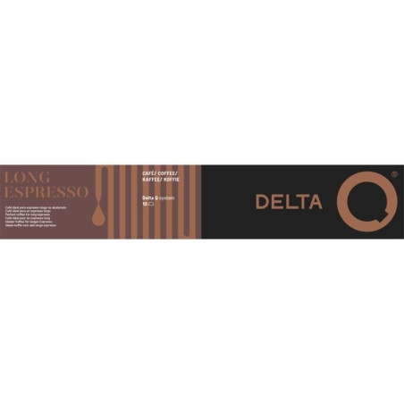 Cápsula delta delta q-long espresso para cafeteras delta/ caja de 10