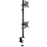 Soporte de mesa para 2 monitores tooq db1233tnv-b/ giratorio/ inclinable/ hasta 8kg