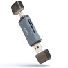 Lector de tarjetas externo tooq tqr-3001g/ usb 3.0 y usb tipo-c