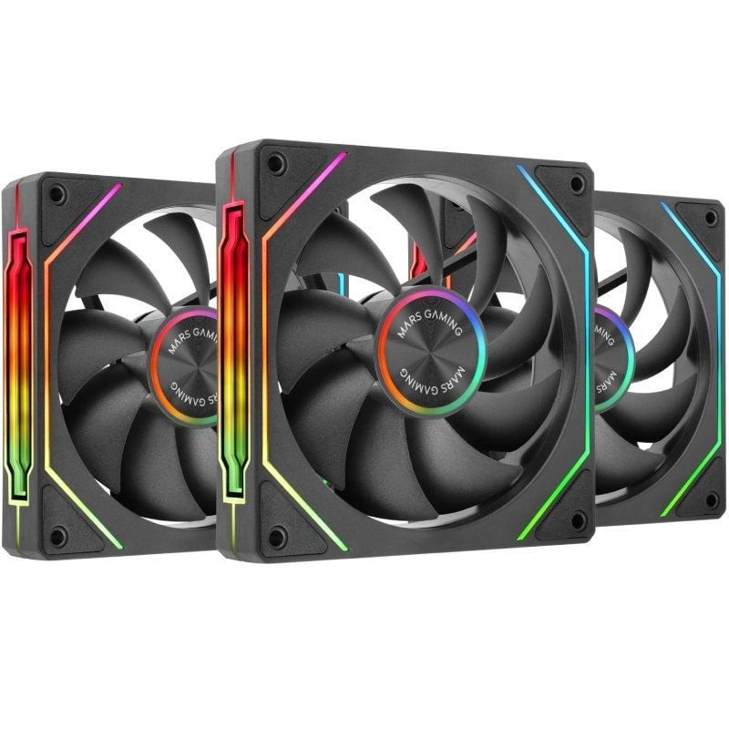 Pack 3 ventiladores mars gaming mf-linkfinitykit2/ 12cm/ argb