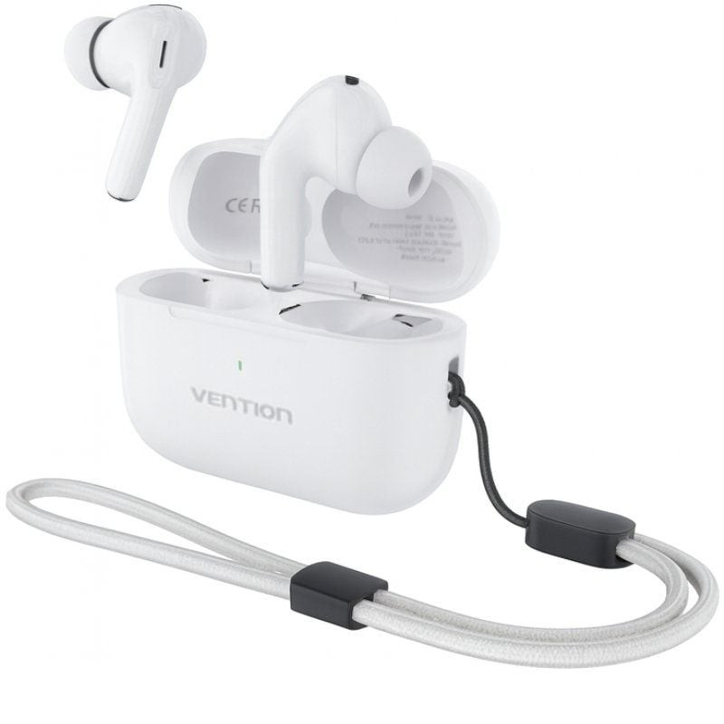 Auriculares bluetooth vention echo lite e11 pro con estuche de carga/ blancos