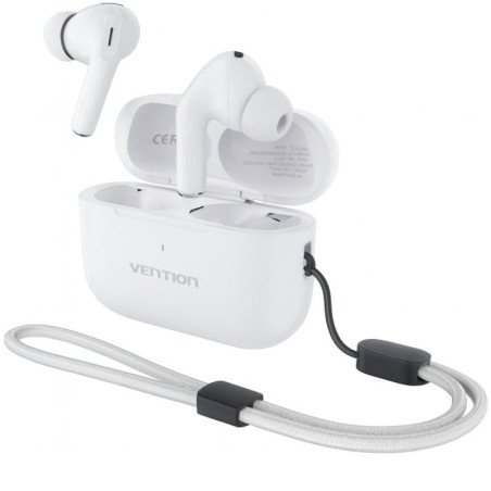 Auriculares bluetooth vention echo lite e11 pro con estuche de carga/ blancos