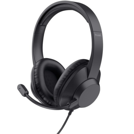 Auriculares trust ayda max/ con micrófono/ jack 3.5/ negros