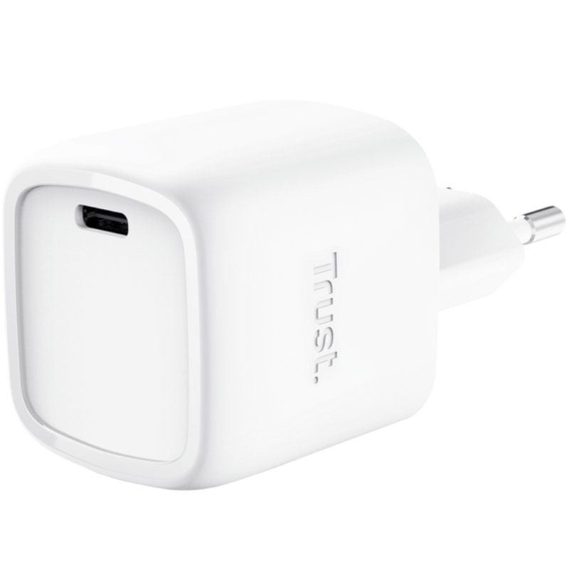 Cargador de pared gan trust maxo 30w/ 1xusb tipo-c/ 30w