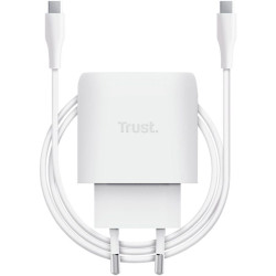 Cargador de pared gan trust maxo 45w/ 1xusb tipo-c/ incluye cable usb tipo-c/ 45w